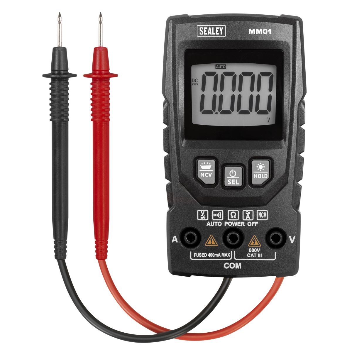 Sealey Auto-Ranging Digital Multimeter 6-Function  White Rose Tools
