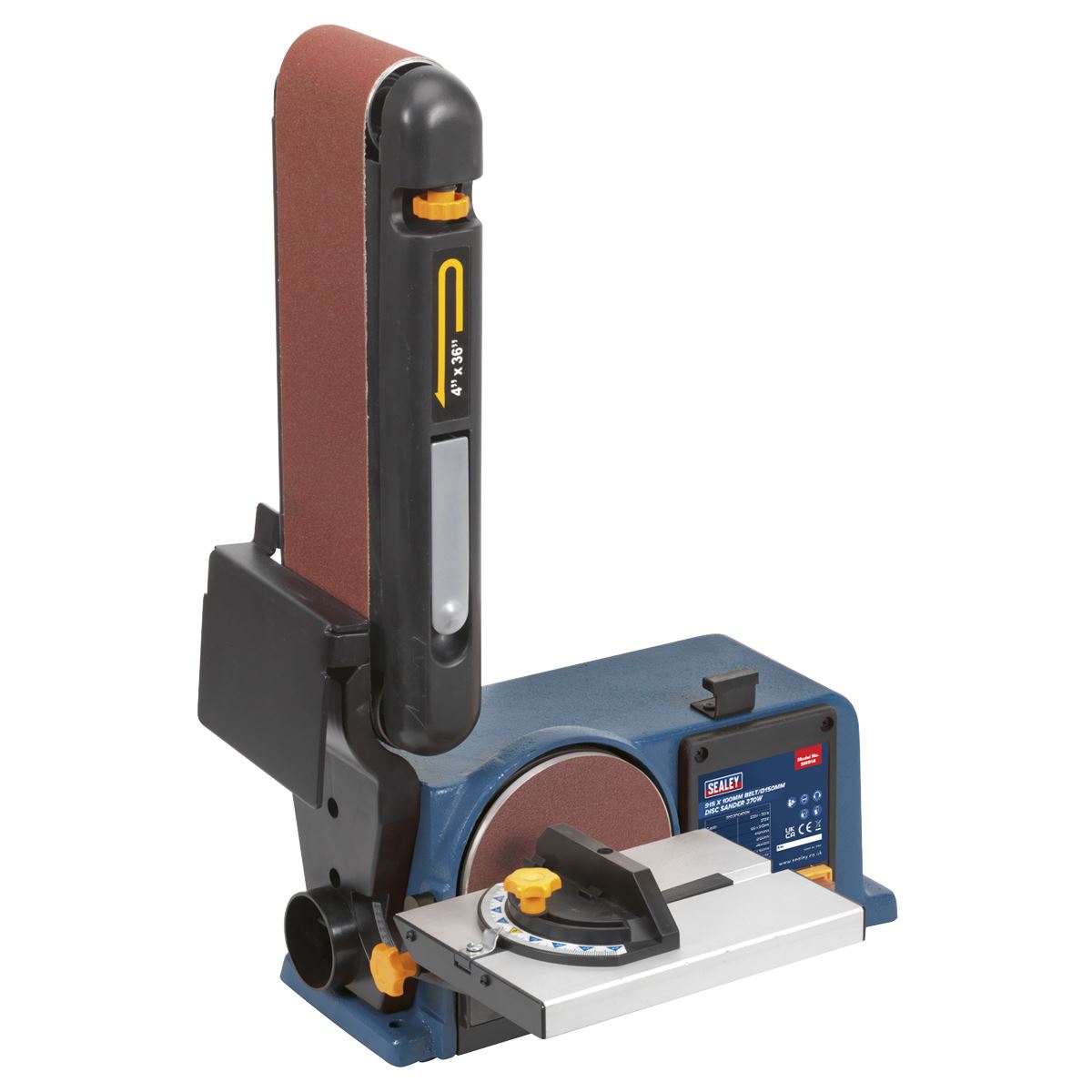 Sealey Belt/Disc Sander 915 x 100mm/Ø150mm 370W/230V