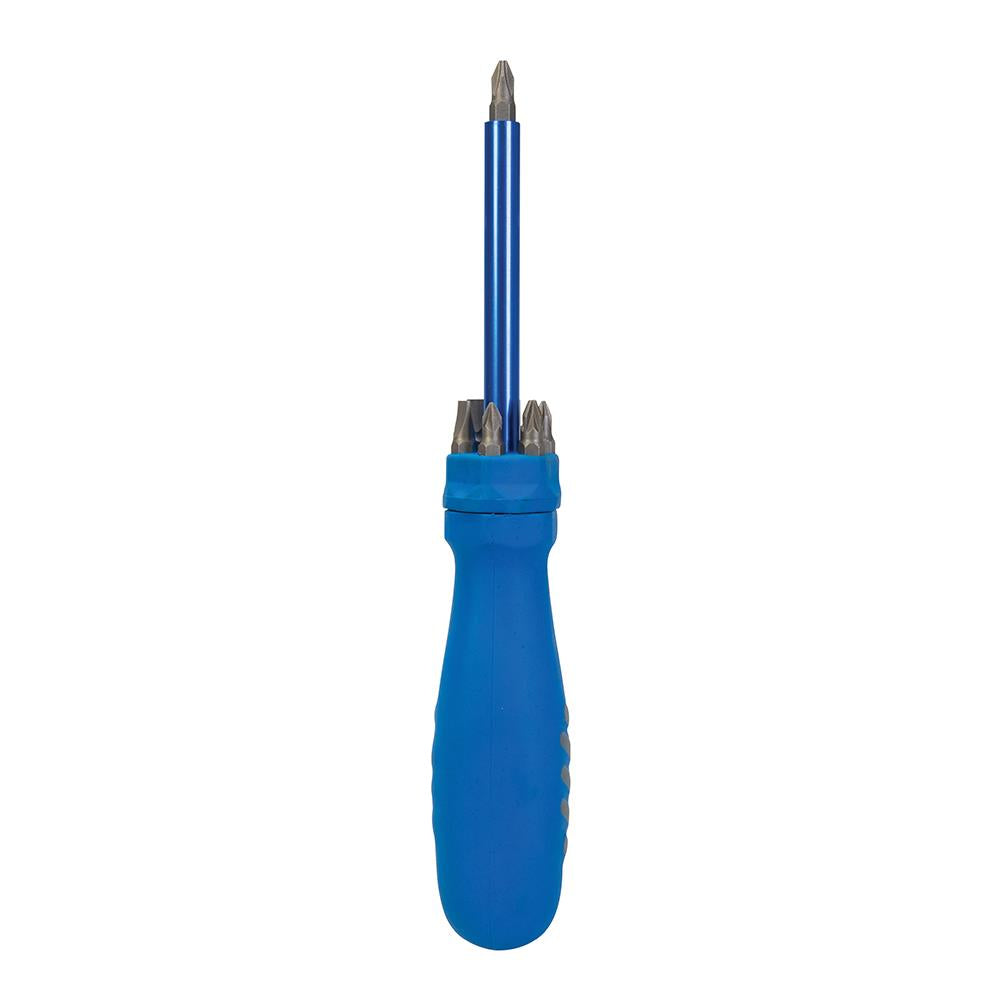 Silverline Multi-Bit Screwdriver with Telescopic Pick-Up Magnet 7 Driver Bits 250547