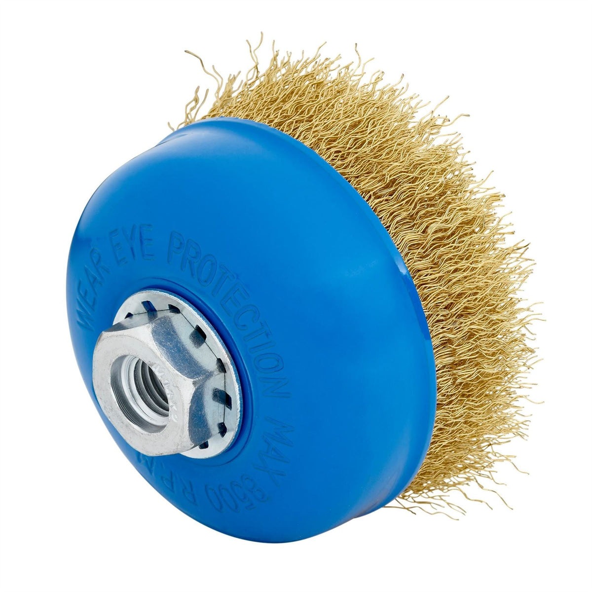 Draper Brassed Steel Crimped Wire Cup Brush 100mm M14 41445  White Rose Tools