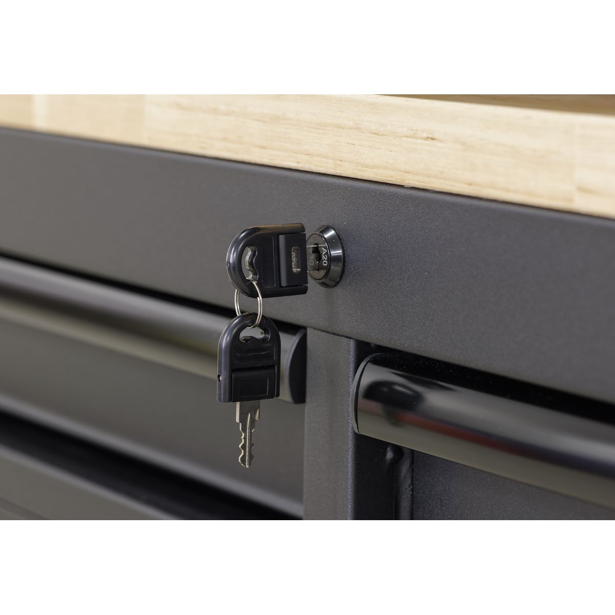Sealey Superline Pro Superline PRO® Black Edition Top Hutch & 2 Drawer Riser 1549mm  White Rose Tools