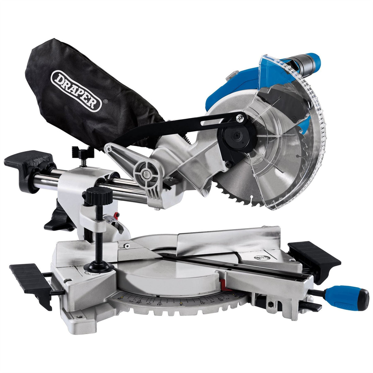 Draper D20 20V Brushless Sliding Compound Mitre Saw 185mm (Sold Bare) 55588  White Rose Tools