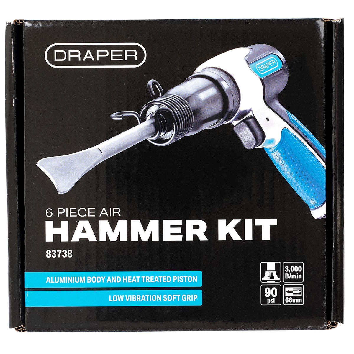 Draper Air Hammer Kit (6 Piece) 83738  White Rose Tools