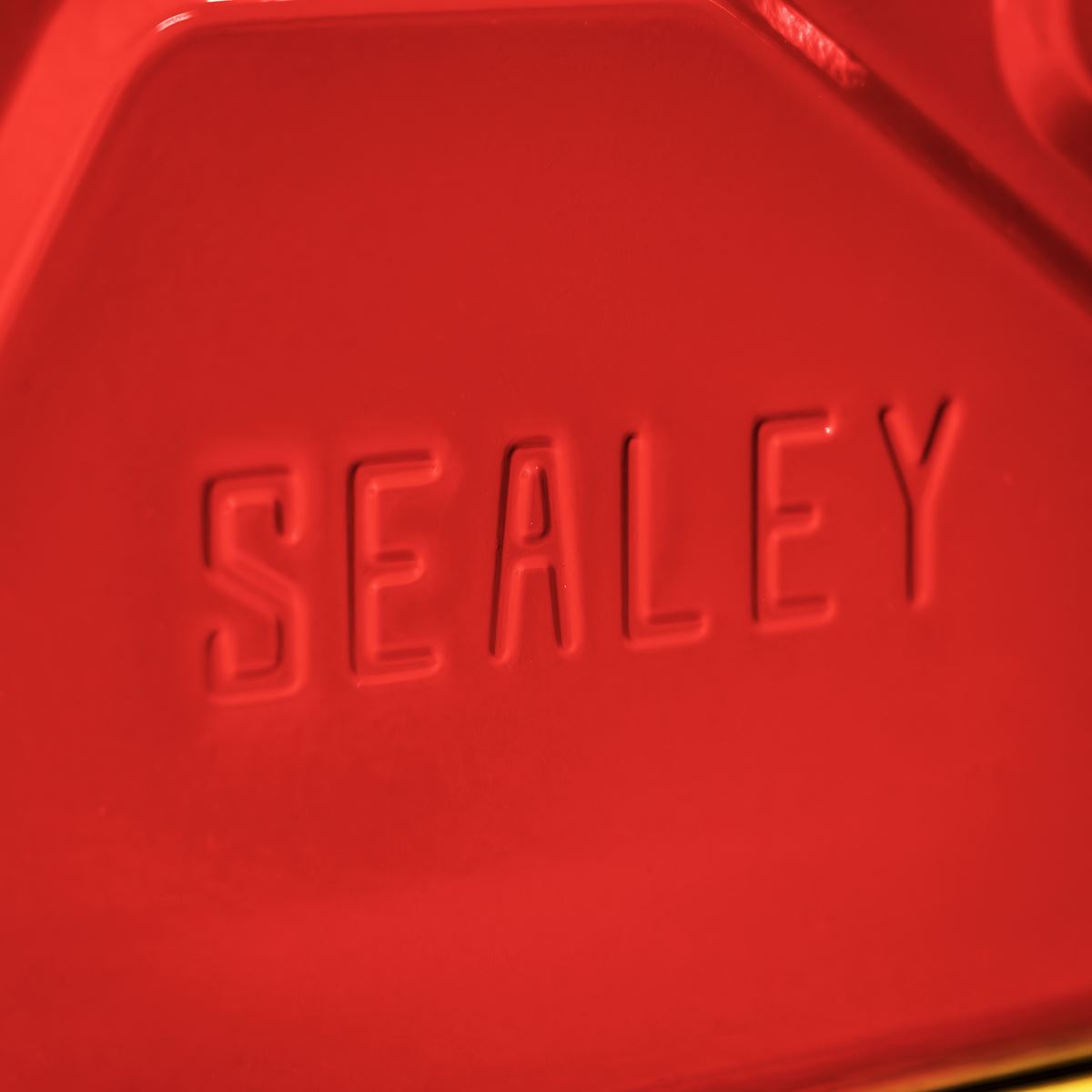 Sealey Screw Cap Metal Jerry Can 20L - Red  White Rose Tools
