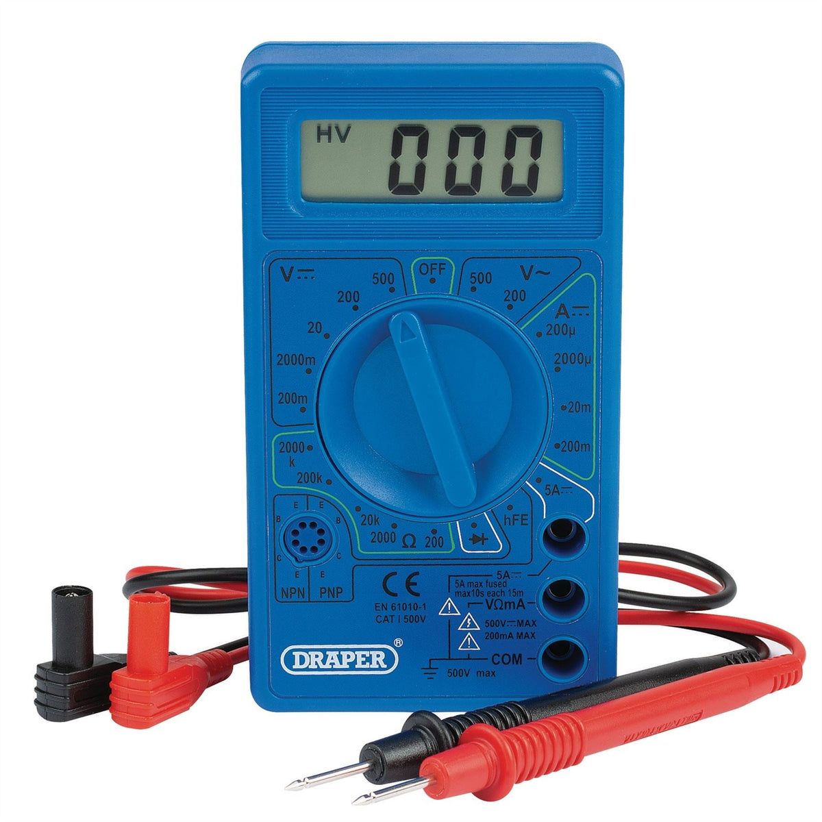 Draper Digital Multimeter 500V AC/DC 68476  White Rose Tools