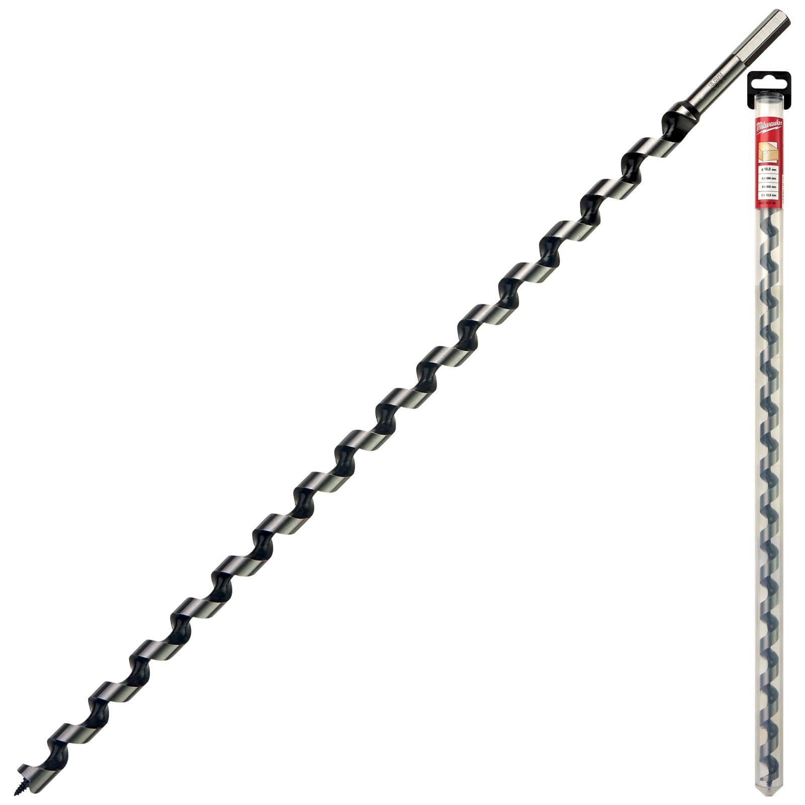 Milwaukee Wood Auger Drill Bits 600mm Overall Length 