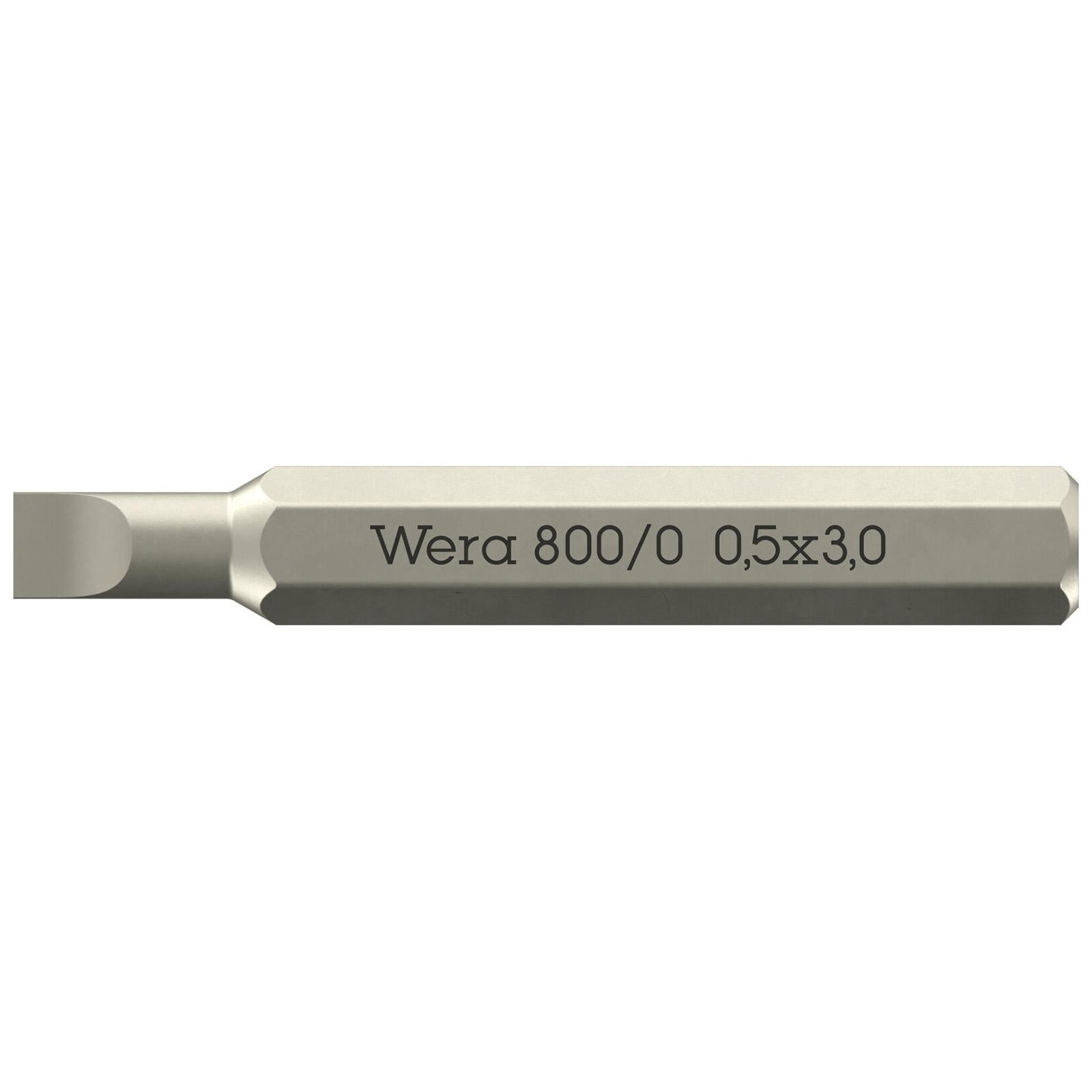 Wera Micro Precision Screwdriver Bits with 4mm Hex Drive Phillips Pozi Slotted Hex Torx - Choose Size  White Rose Tools