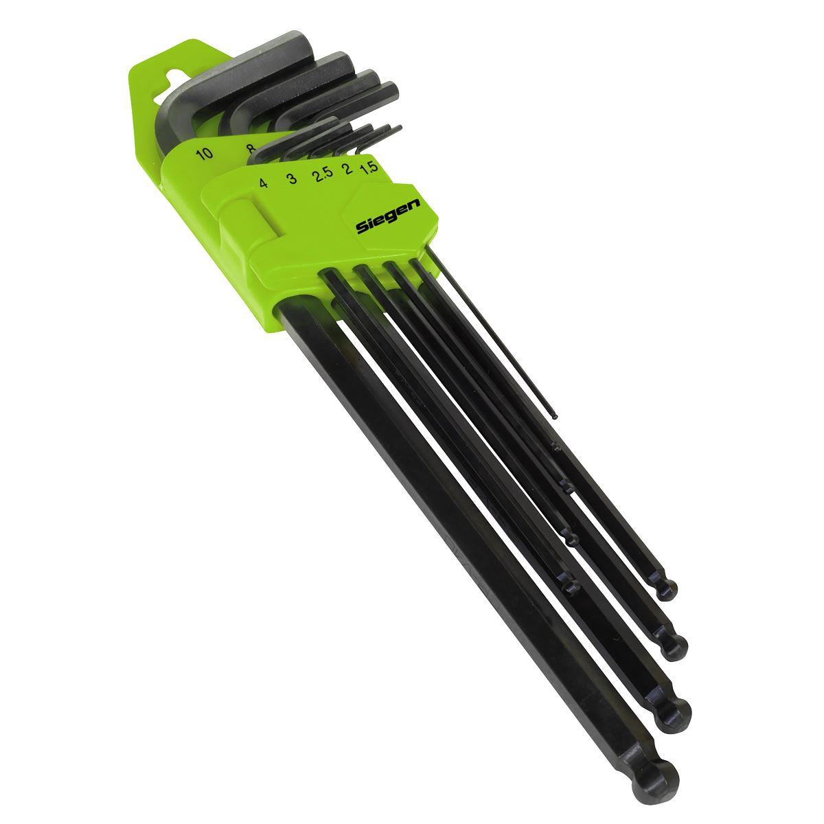 Siegen by Sealey Ball-End Hex Key Set 9pc Extra-Long Metric