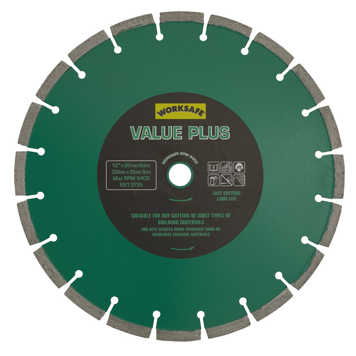 Worksafe by Sealey Value Plus Diamond Blade Ø300 x 20mm