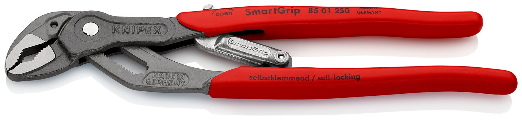 KNIPEX SmartGrip Water Pump Pliers with Automatic Adjustment 250mm Plastic Handles85 01 250 SB