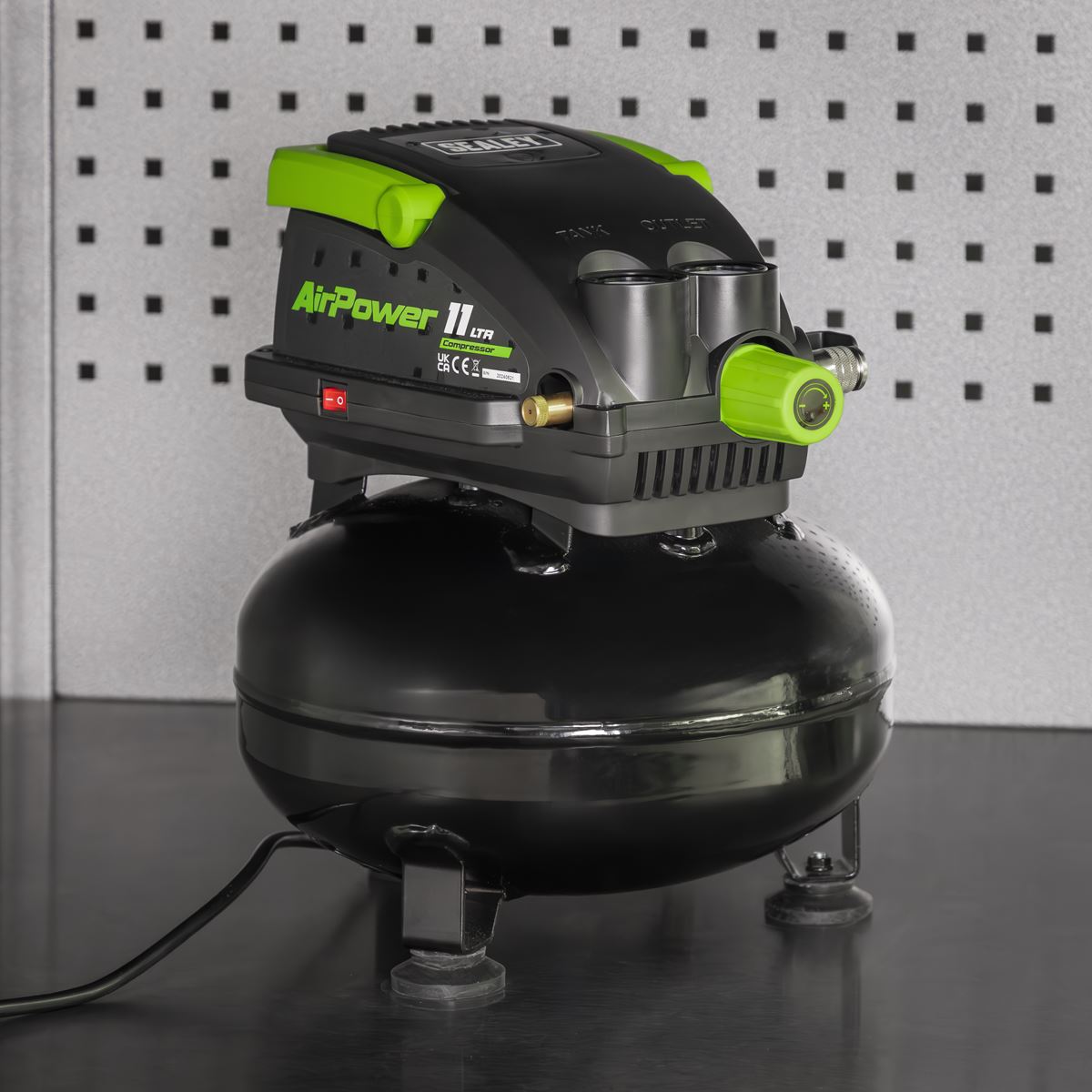 Sealey 11L Oil Free Direct Drive Air Compressor 0.5hp 