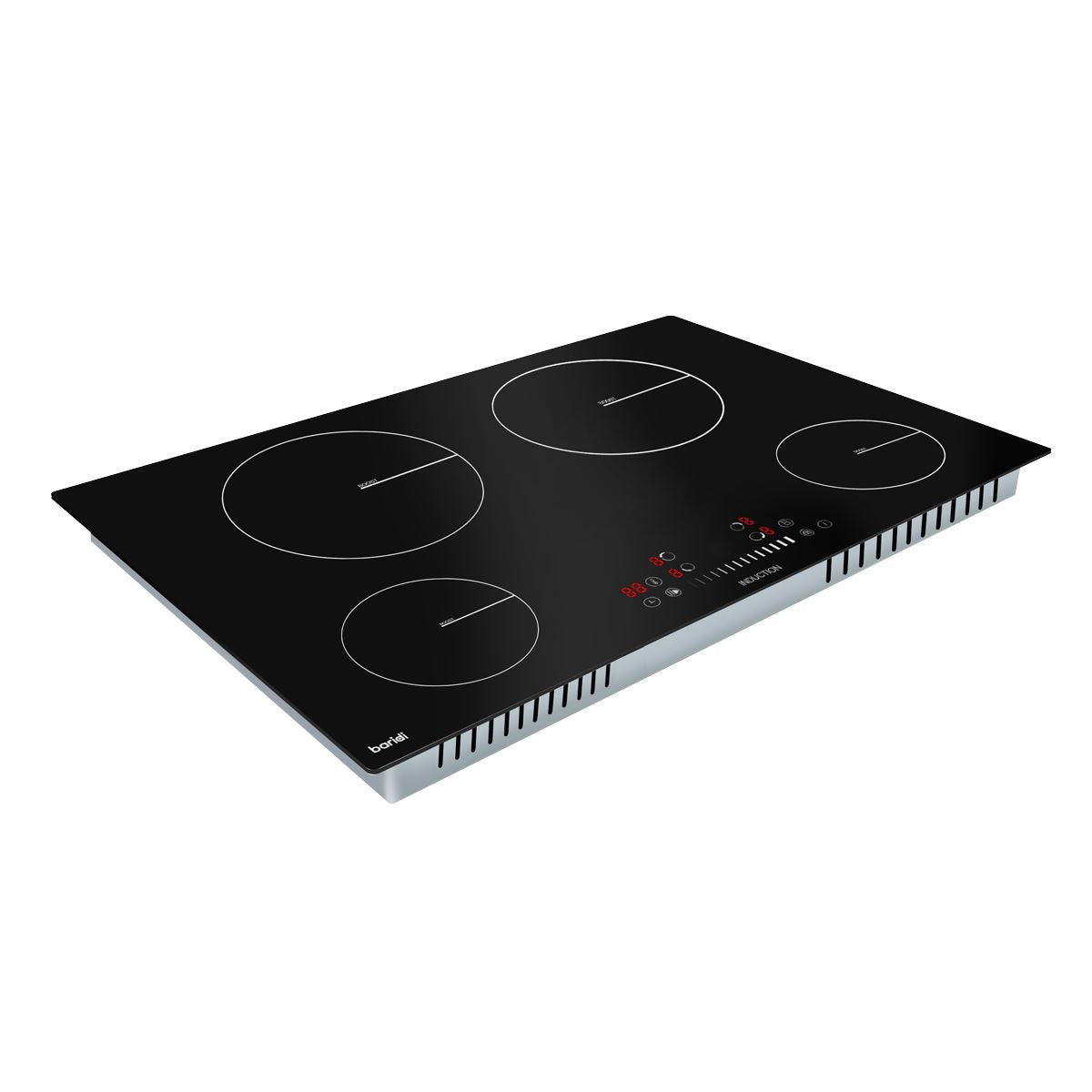 Baridi 77cm Built-In Induction Hob with 4 Cooking Zones, 7200W, Boost Function, 9 Power Levels, Touch Control & Timer, Hardwired