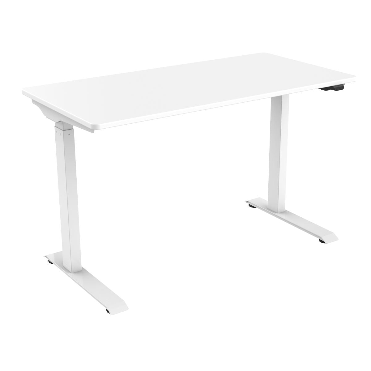 Dellonda White Electric Adjustable Office Standing Desk, Quiet & Fast 1200x600mm