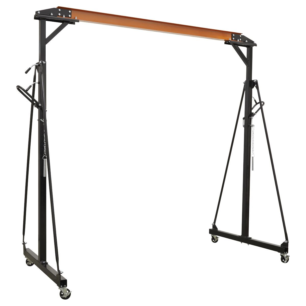 Sealey Portable Lifting Adjustable Gantry Crane 0.5 Tonne & Hoist Combo 