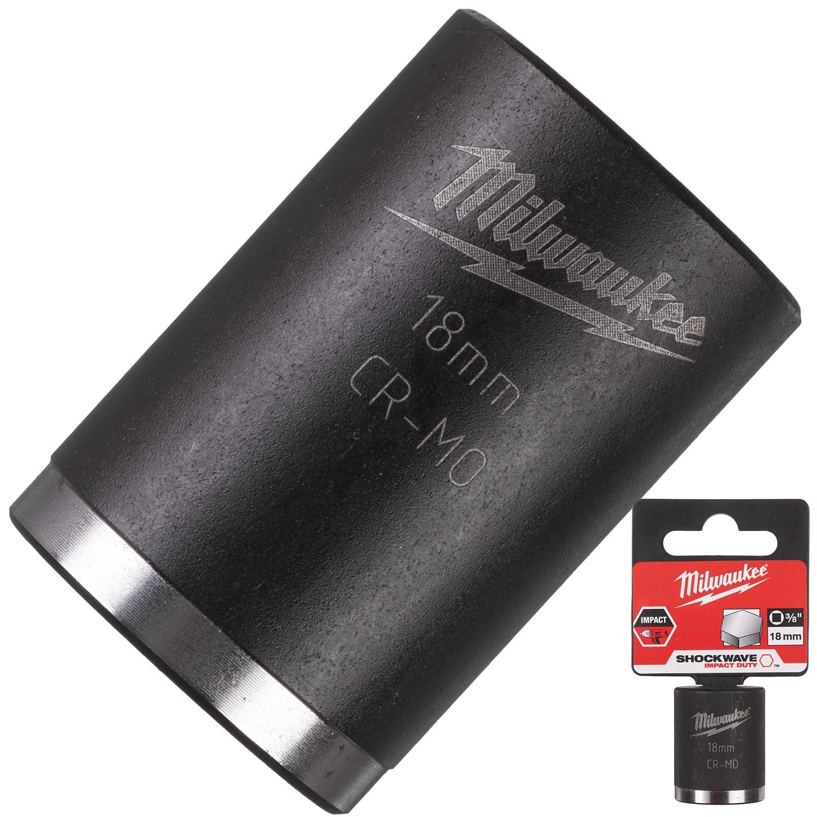 Milwaukee Impact Sockets 3/8" Drive Shockwave Impact Duty 