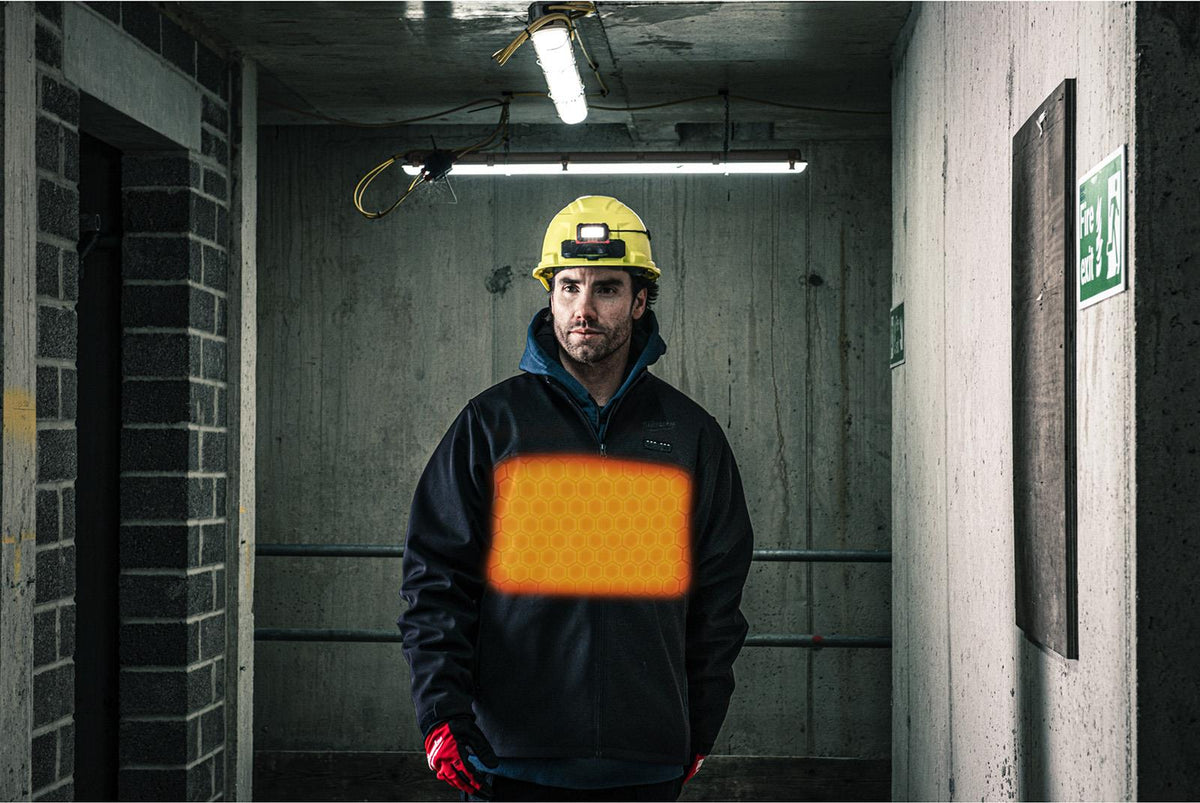 Milwaukee M12 HEXON Heated Jacket Toughshell M12 HJ6 - Choose Size and Colour  White Rose Tools