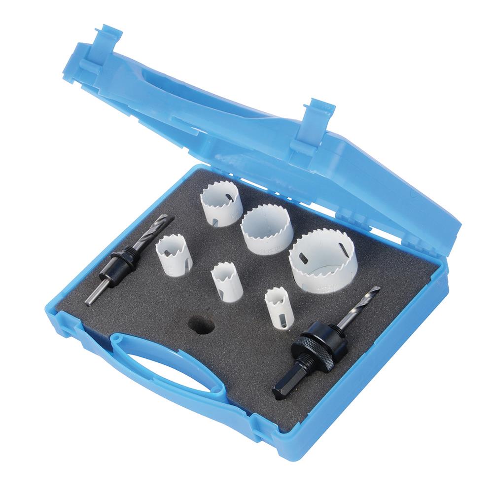 Silverline Bi-Metal Holesaw Kit Electricians 9pc 18-51mm Diameter Hole Saw 
