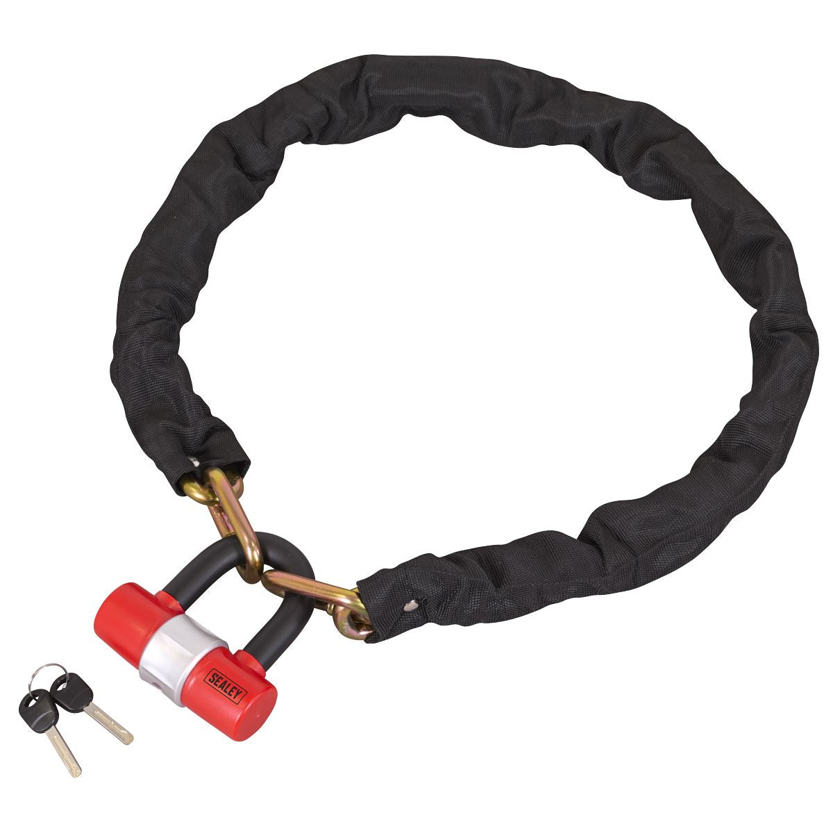 Sealey Motorcycle Chain Lock 1.2m  White Rose Tools