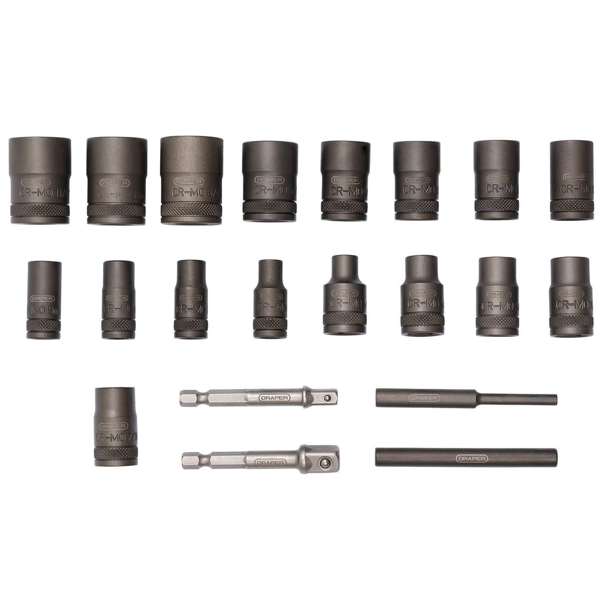 Draper Impact Nut and Bolt Remover Set (21 Piece) 31803  White Rose Tools