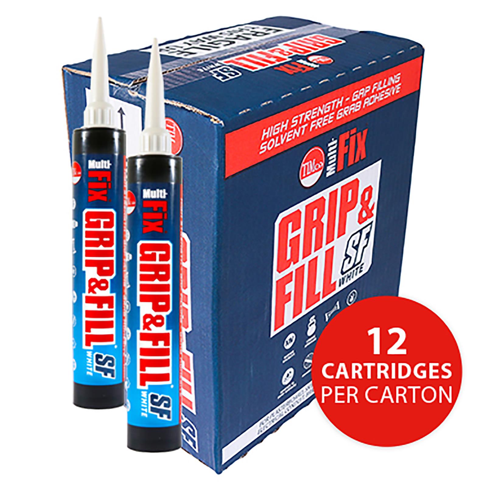 TIMCO Grip and Fill White Solvent Free 350ml 12 Pack Carton 