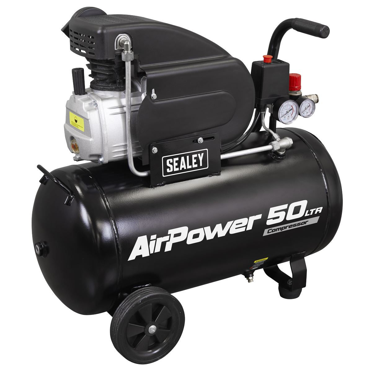 Sealey 50L Direct Drive Air Compressor 2hp with 4pc Air Accessory Kit 