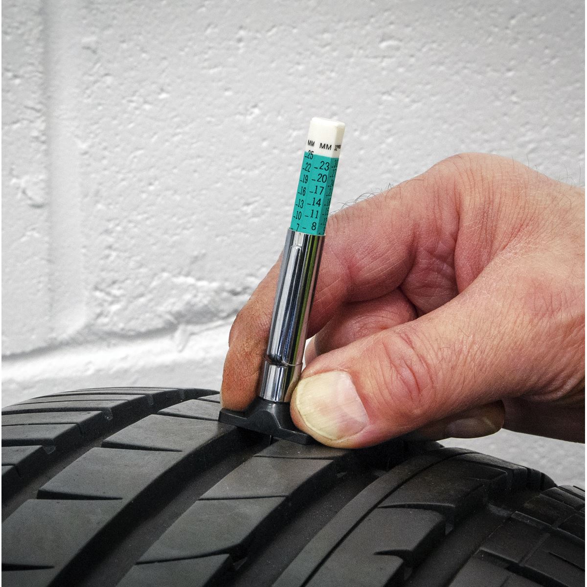 Sealey Pocket Type Tyre Tread Depth Gauge  White Rose Tools