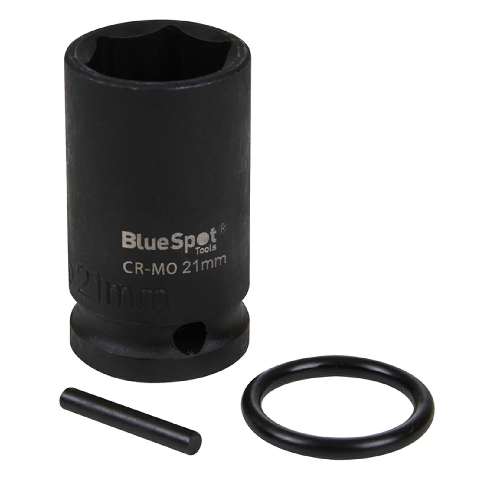 BlueSpot Impact Scaffold Socket With Ring And Pin 21mm 1/2