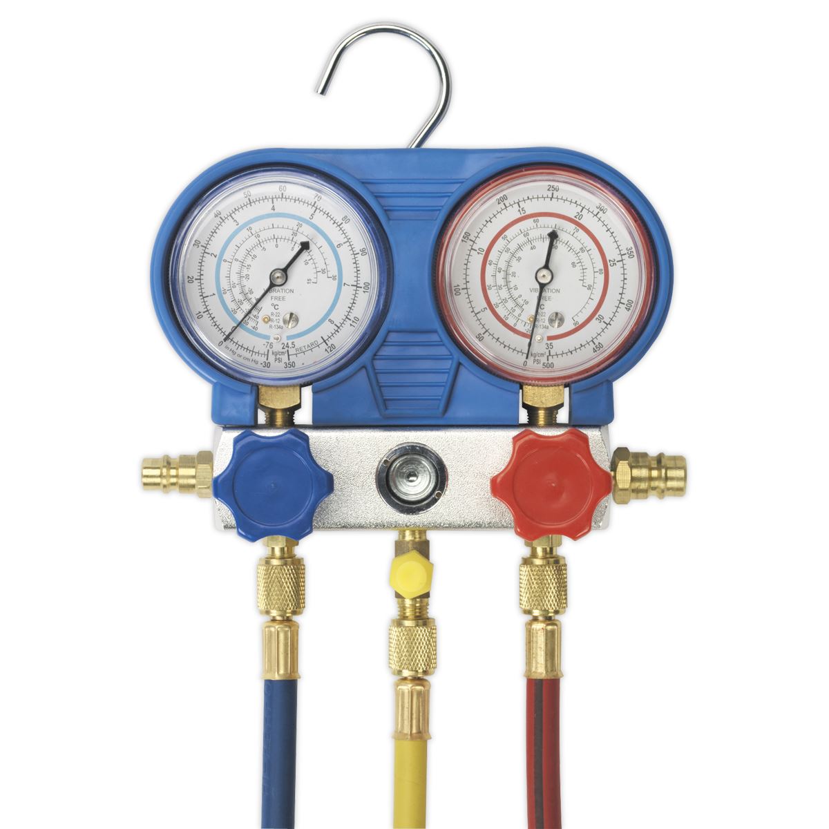Sealey Air Conditioning System Manifold with Sight Glass 