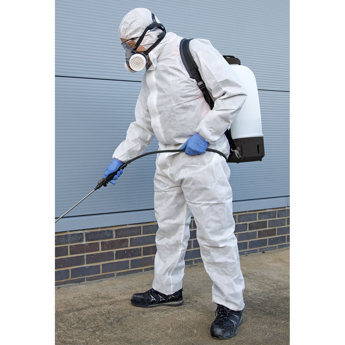 Worksafe by Sealey Disposable Coverall White - X-Large