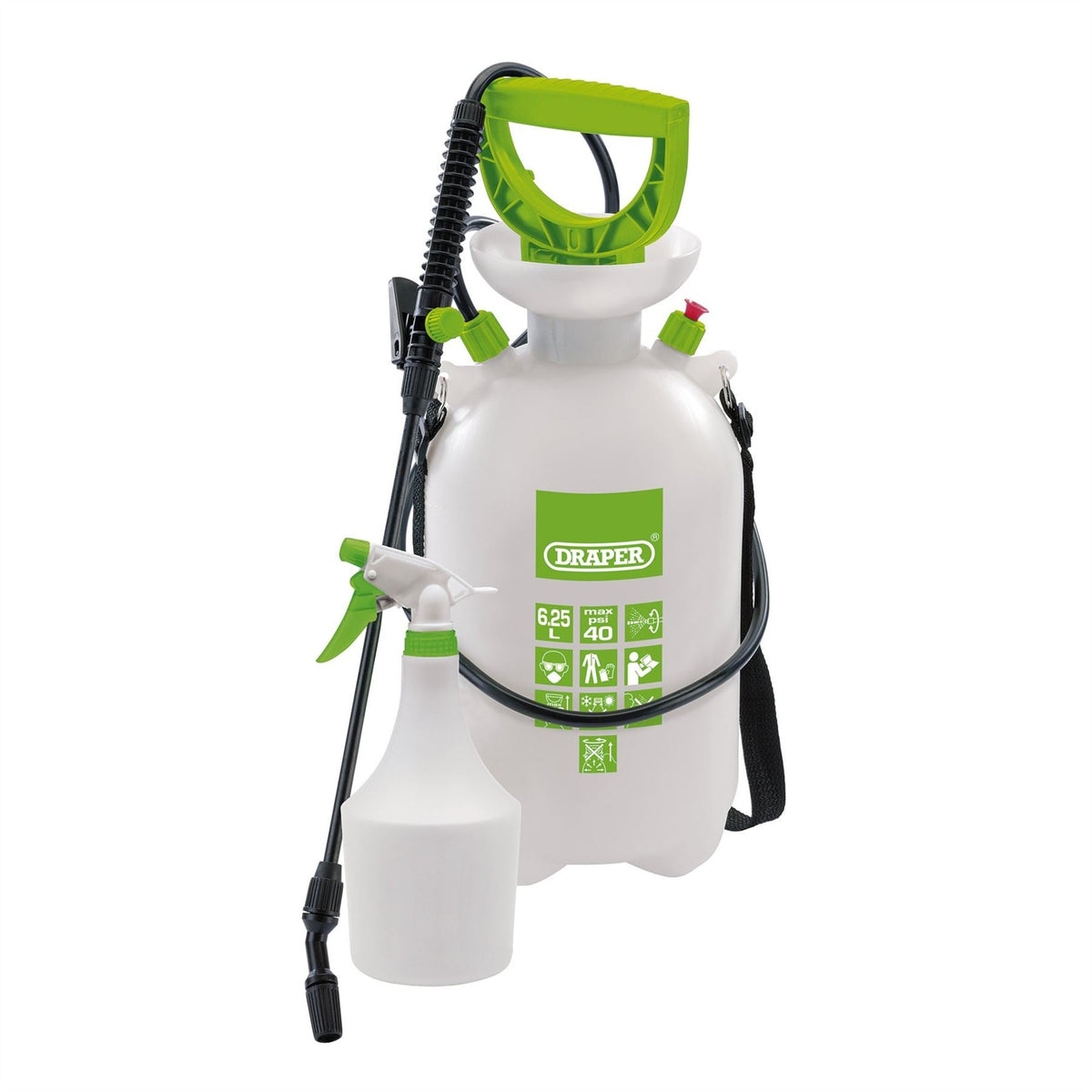 Draper Pressure Sprayer 6.25L with Mini Sprayer 1L 82464  White Rose Tools