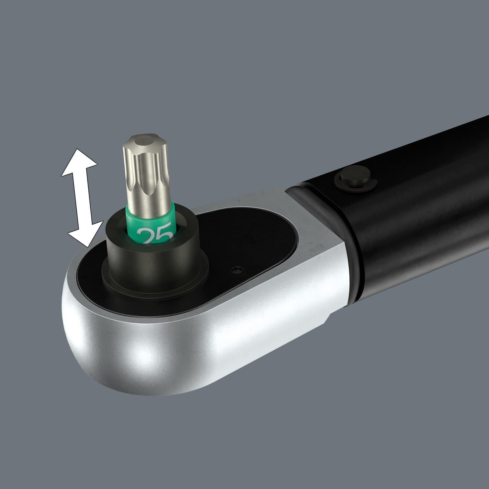 Wera Click Torque Lock Wrench A 6 Reversible Ratchet 2.5-25 Nm 1/4" Hex Clockwise Torque Operation  White Rose Tools
