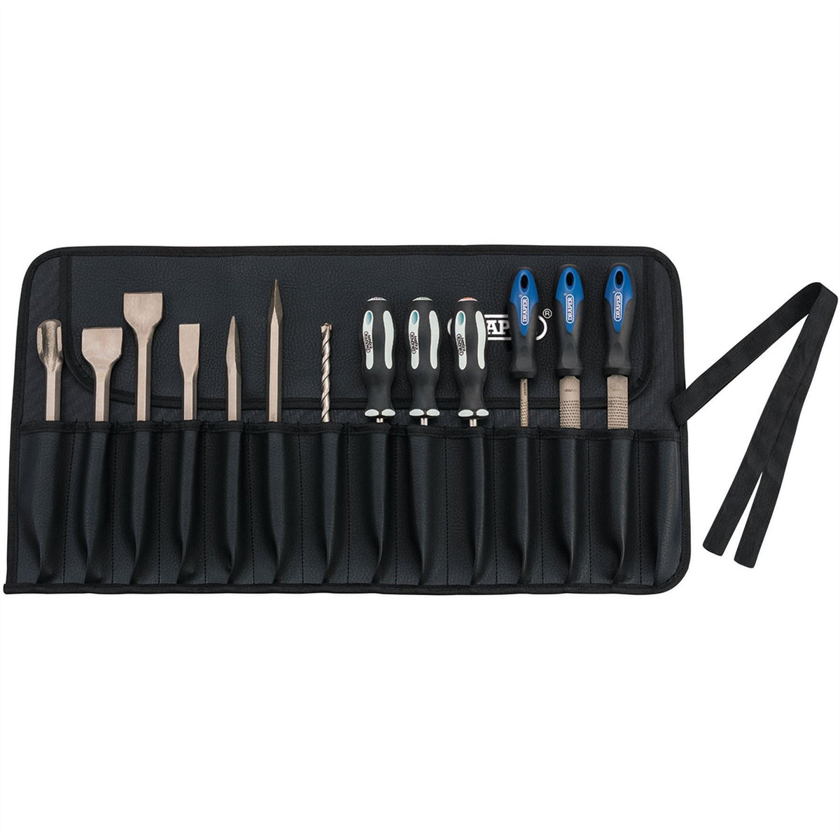 Draper 14 Division PVC Tool Roll 72977  White Rose Tools