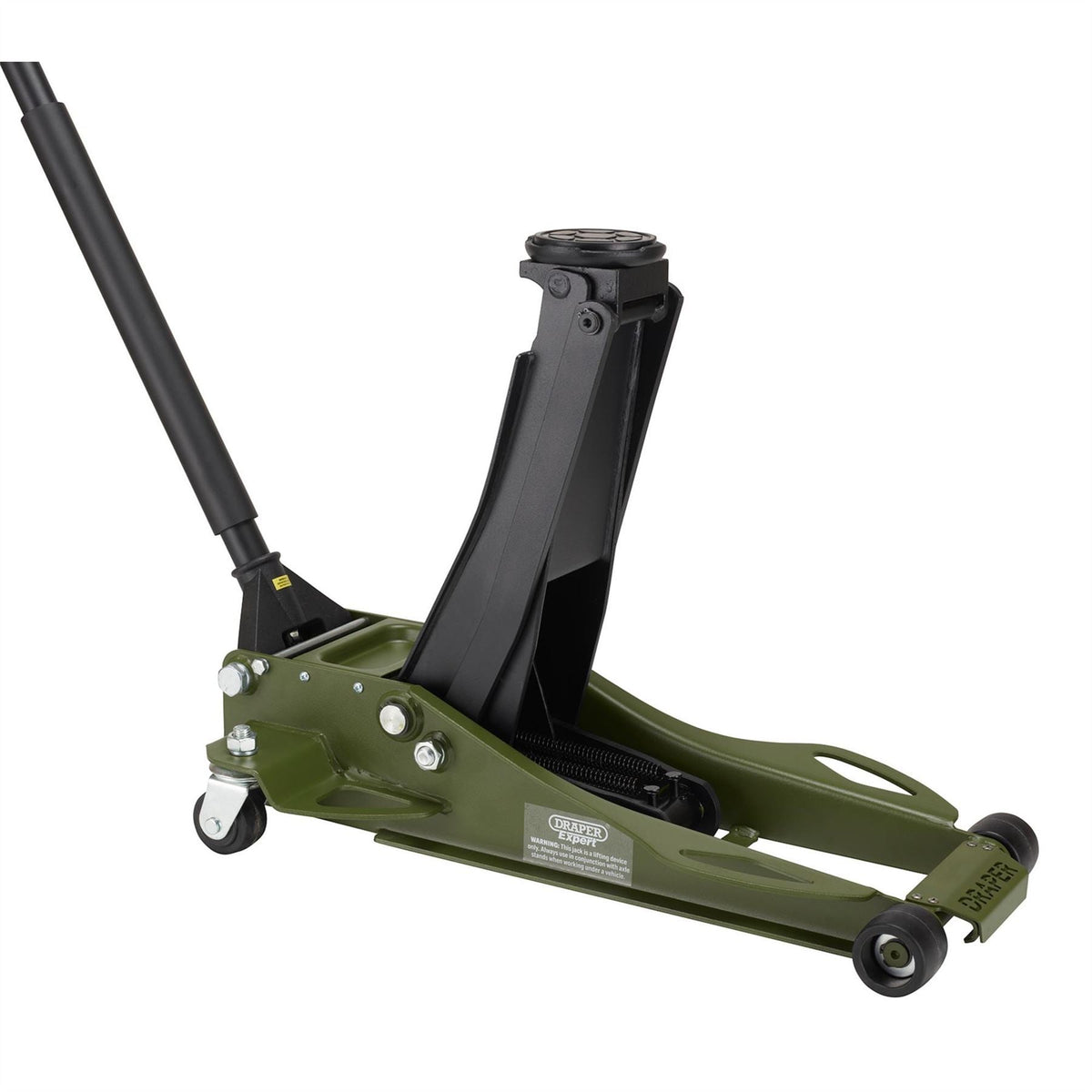 Draper Expert Professional Low Profile Fast Lift Garage Trolley Jack 3 Tonne Green 23817  White Rose Tools