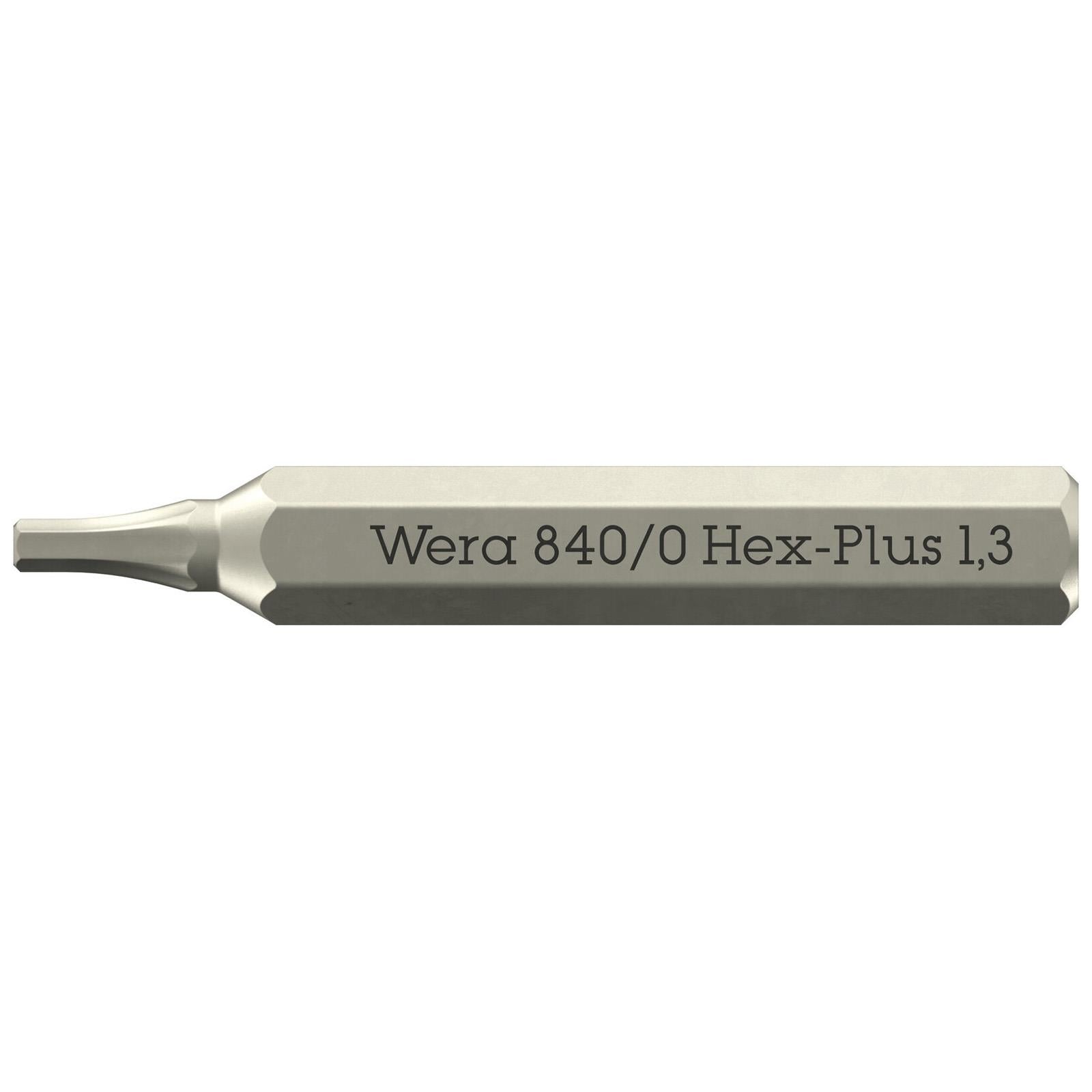 Wera Micro Precision Screwdriver Bits with 4mm Hex Drive Phillips Pozi Slotted Hex Torx - Choose Size  White Rose Tools