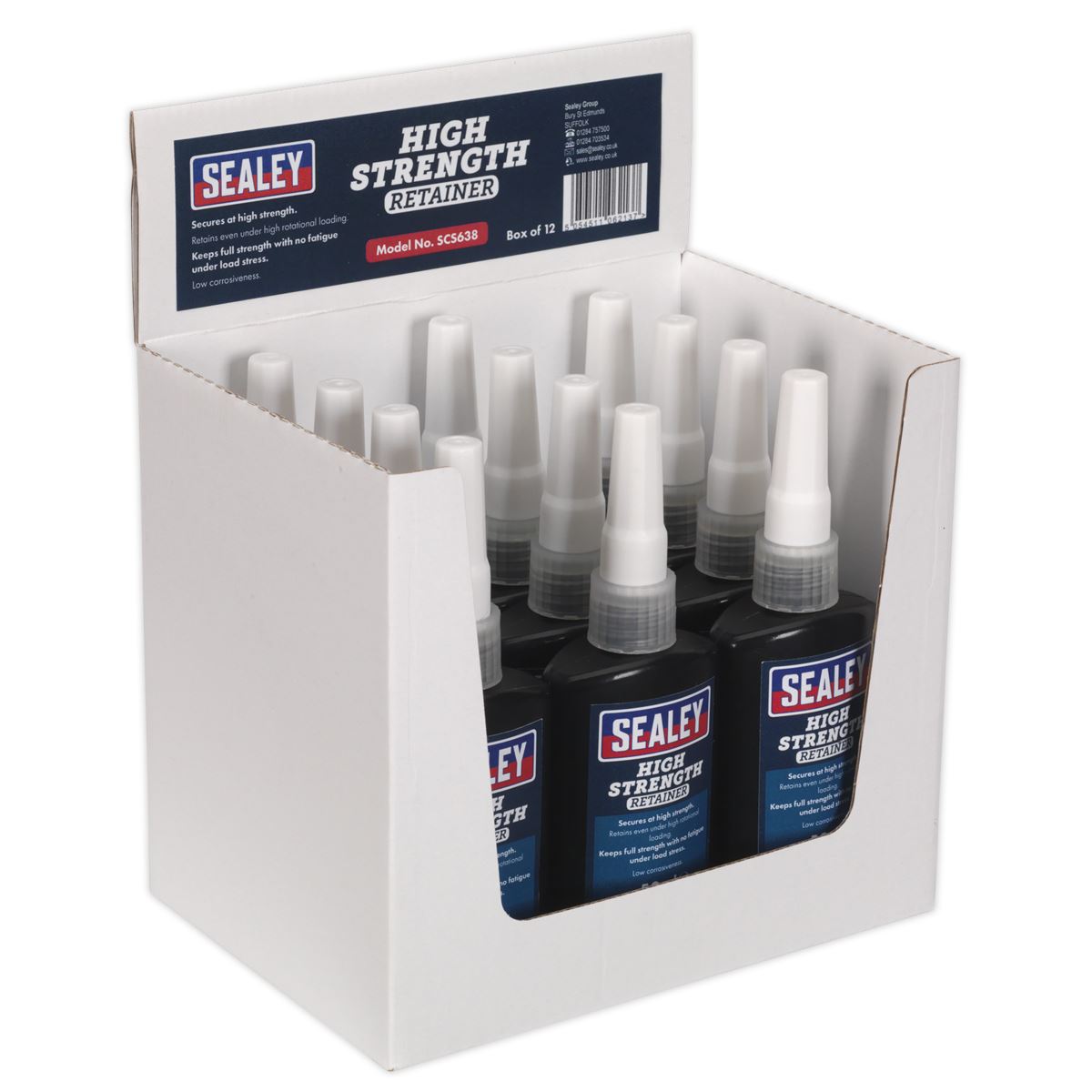 Sealey High Strength Retainer 50ml Pack of 12 