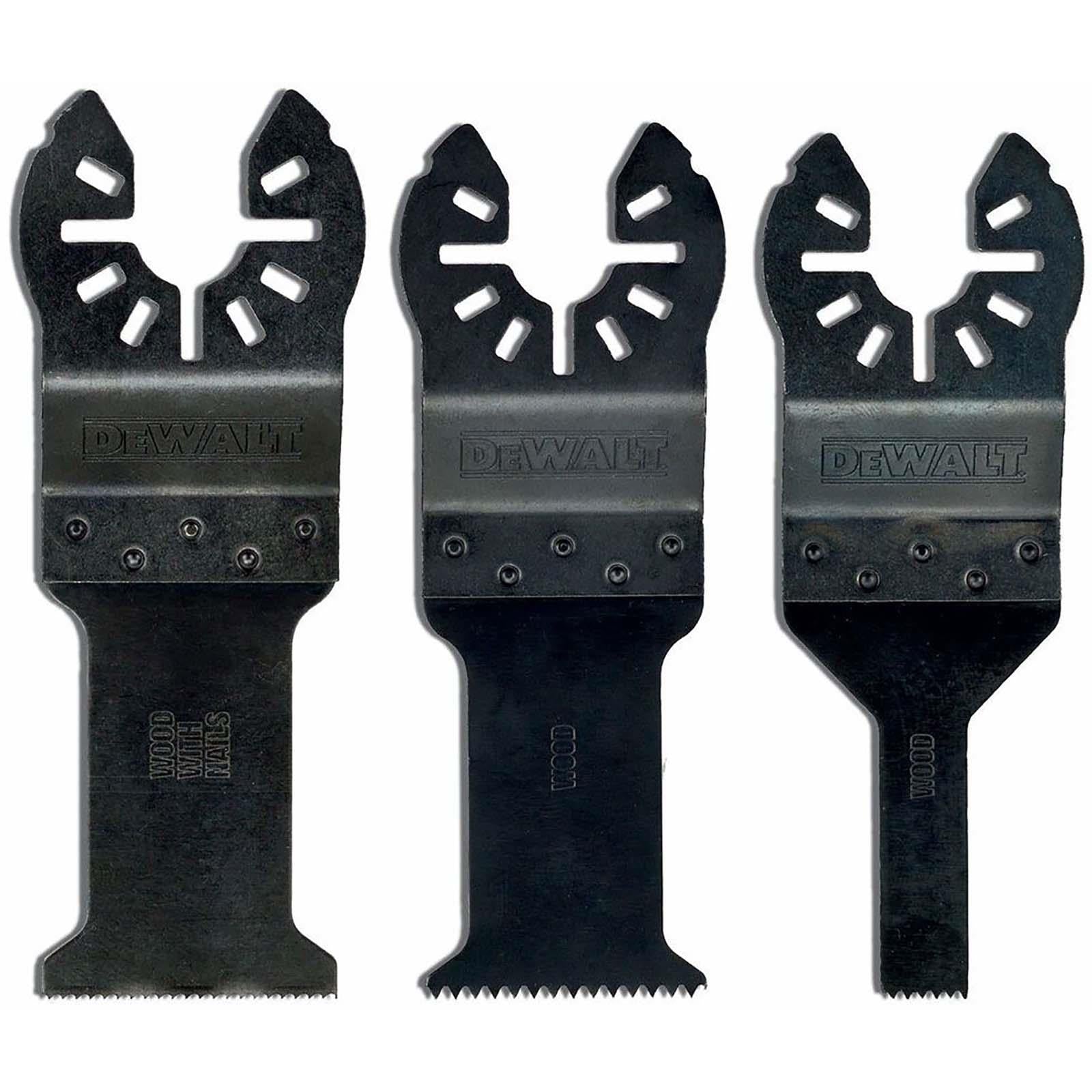 DeWalt Multi-Tool Saw Blade Set Oscillating Cutting Wood Nails Accessory 3pc DT20713