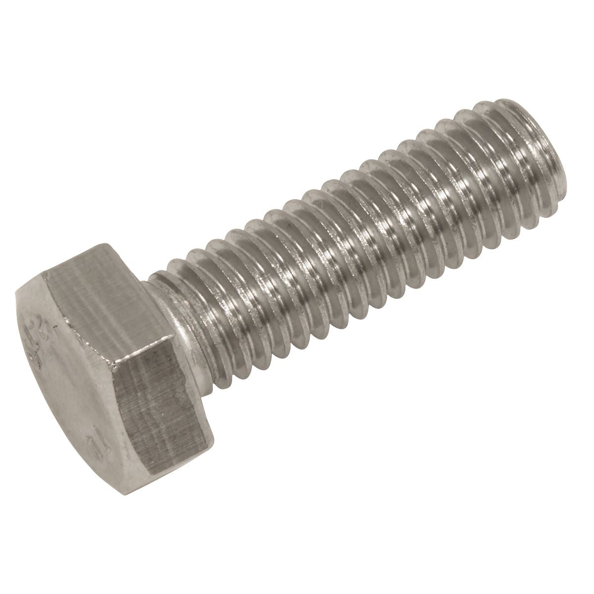 Sealey Stainless Steel Hex Head Set Screw DIN 933 - M8 X 25 A2 - Pack of 50