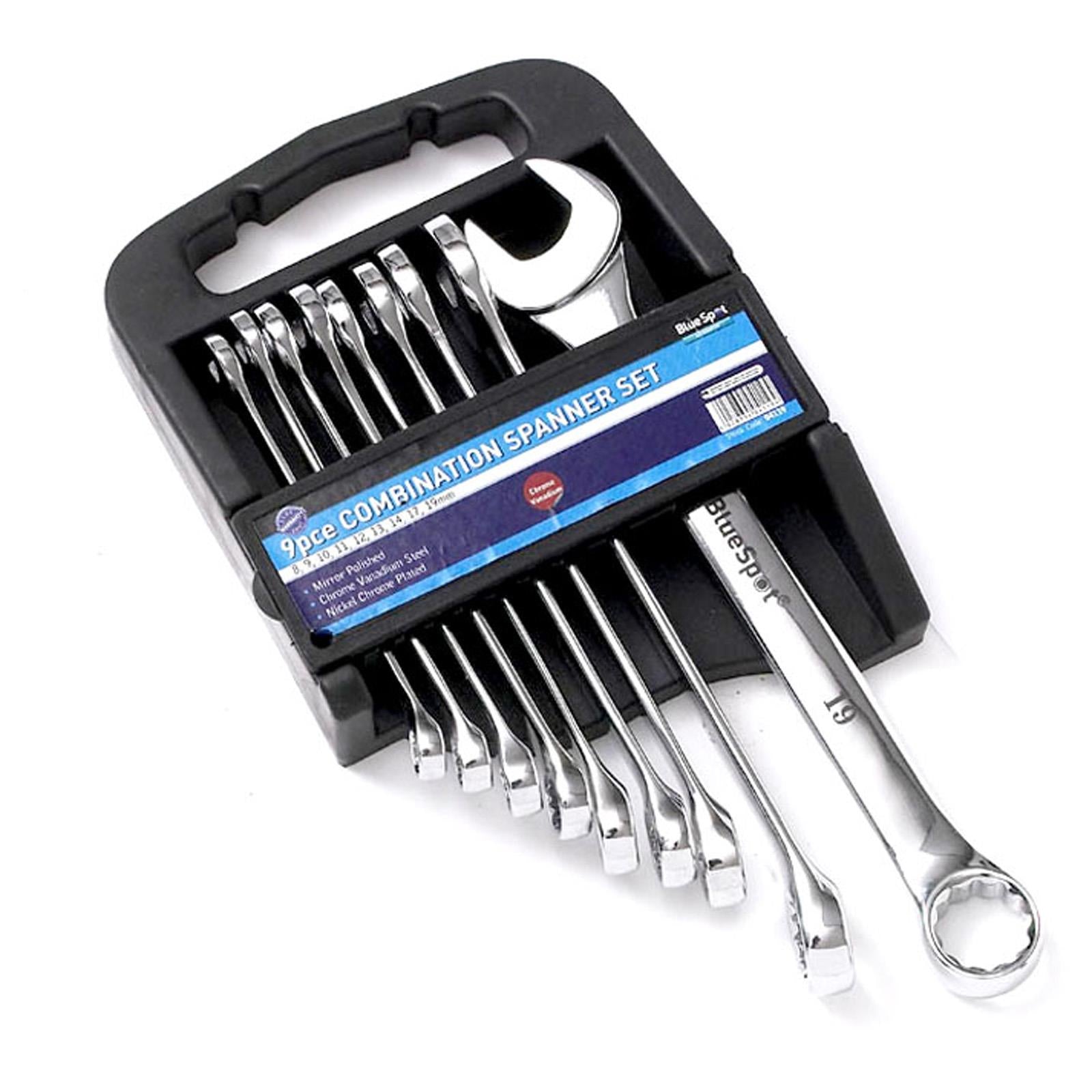 BlueSpot Combination Spanner Set Metric 8-19mm 9 Piece
