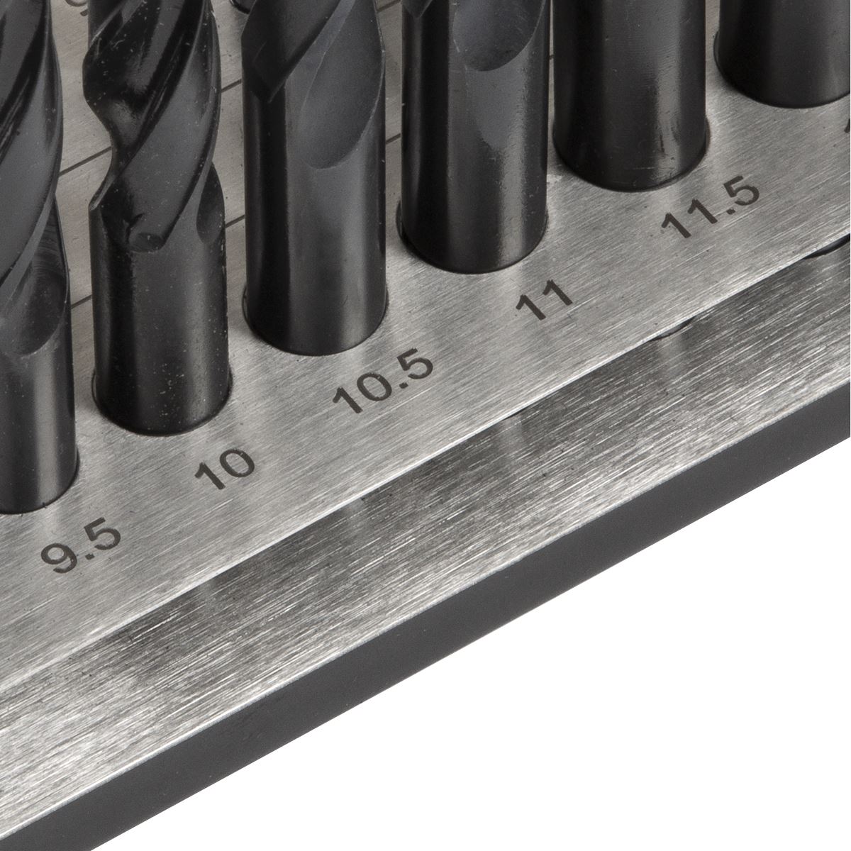 Sealey Drill Bit Stand Storage Organiser Metric Tool 1-13mm Stainless Steel 