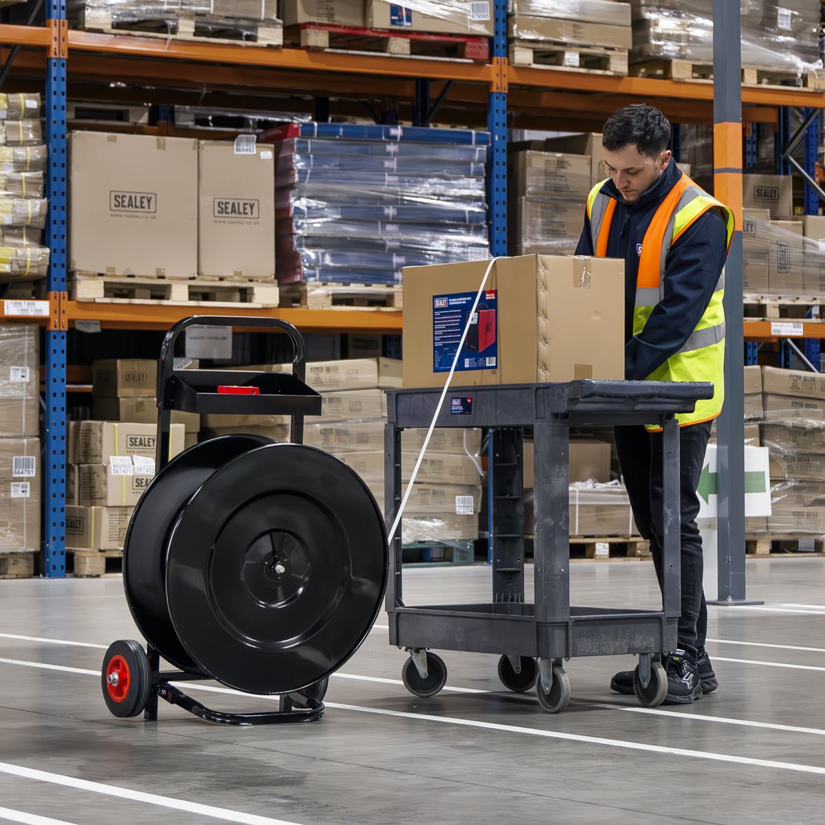 Sealey Heavy-Duty Mobile Strapping Dispenser