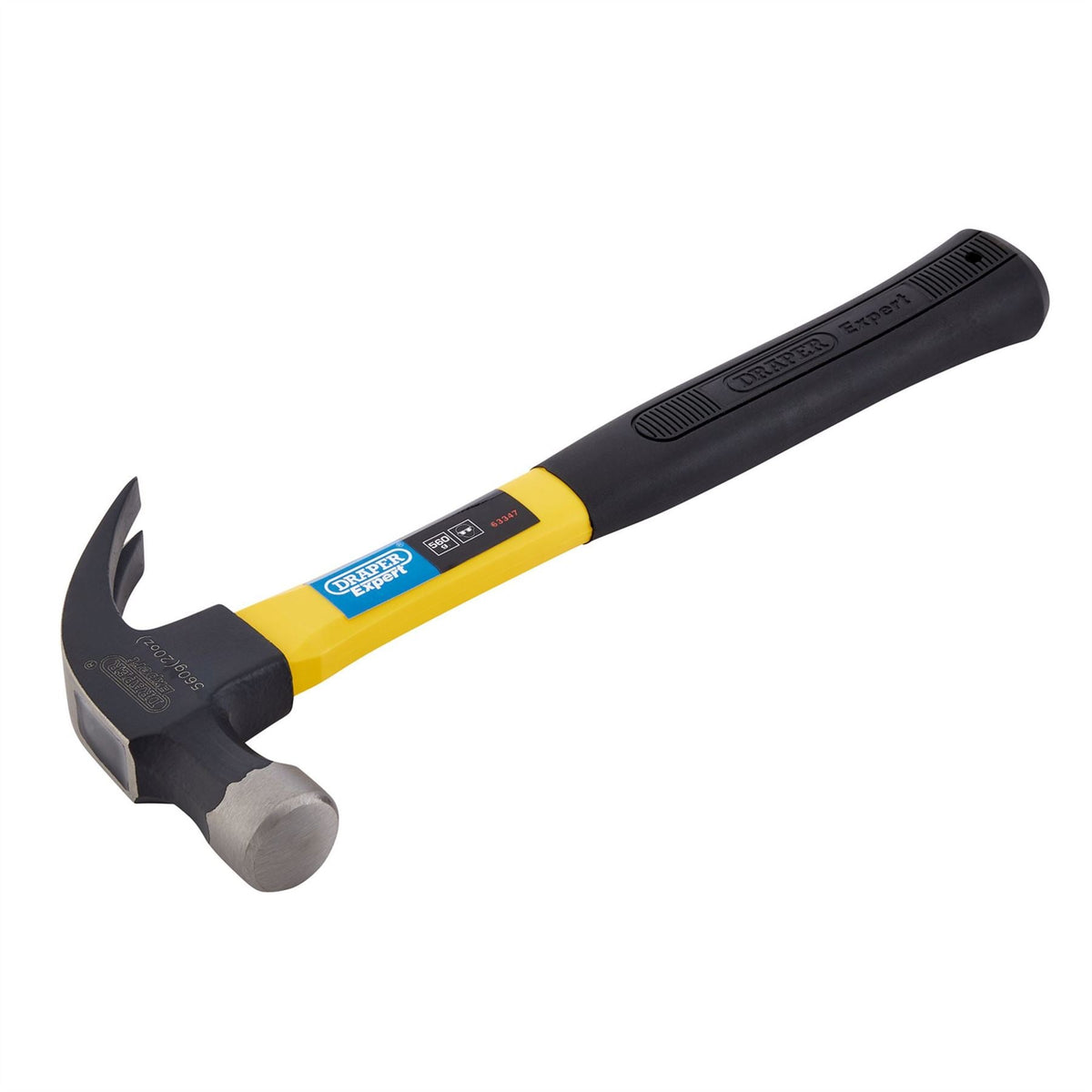 Draper Expert Claw Hammer with Fibreglass Shaft 560g/20oz 63347  White Rose Tools