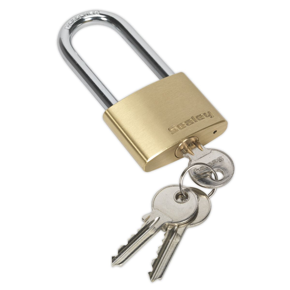 Sealey Brass Body Padlock Long Shackle 50mm 
