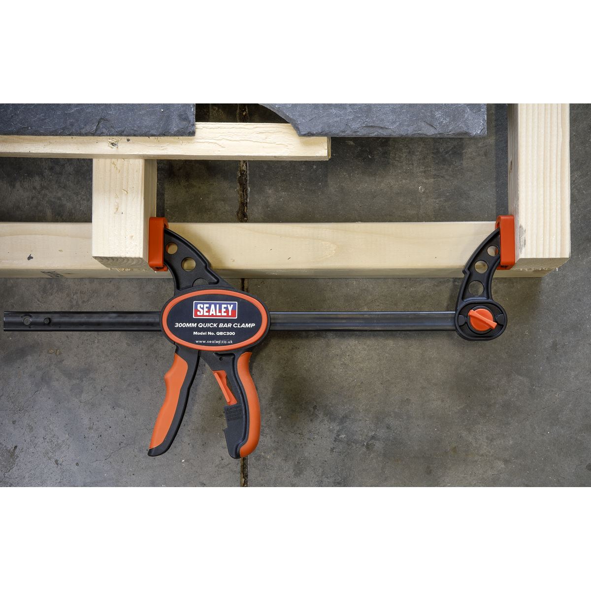 Sealey Quick Bar Clamp 300mm - 2pc Set 