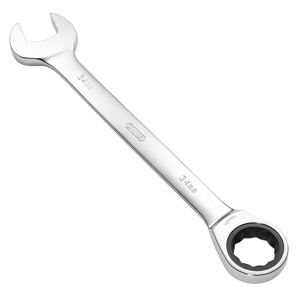 Draper Metric Ratcheting Combination Spanner 34mm 31028  White Rose Tools