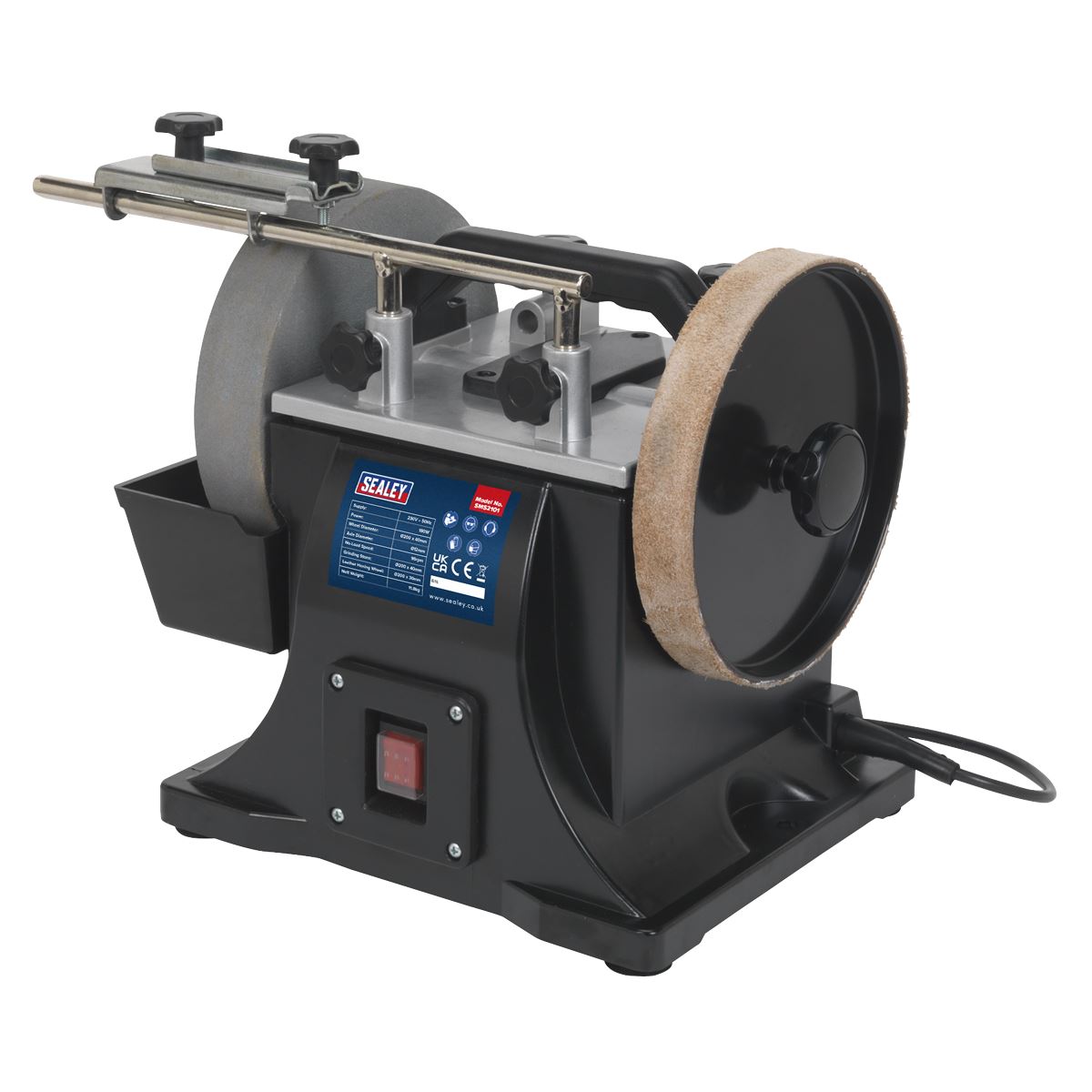 Sealey Sharpener Ø200mm with Honing Wheel 180W