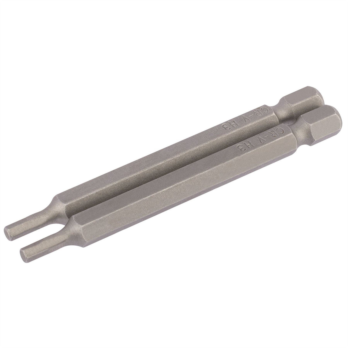 Draper Hexagonal Insert Bit 3mm 1/4" Hex 75mm Long (Pack of 2) 64320  White Rose Tools
