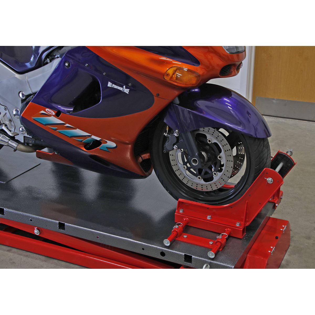 Sealey Heavy-Duty Electro/Hydraulic Motorcycle Lift 680kg Capacity 