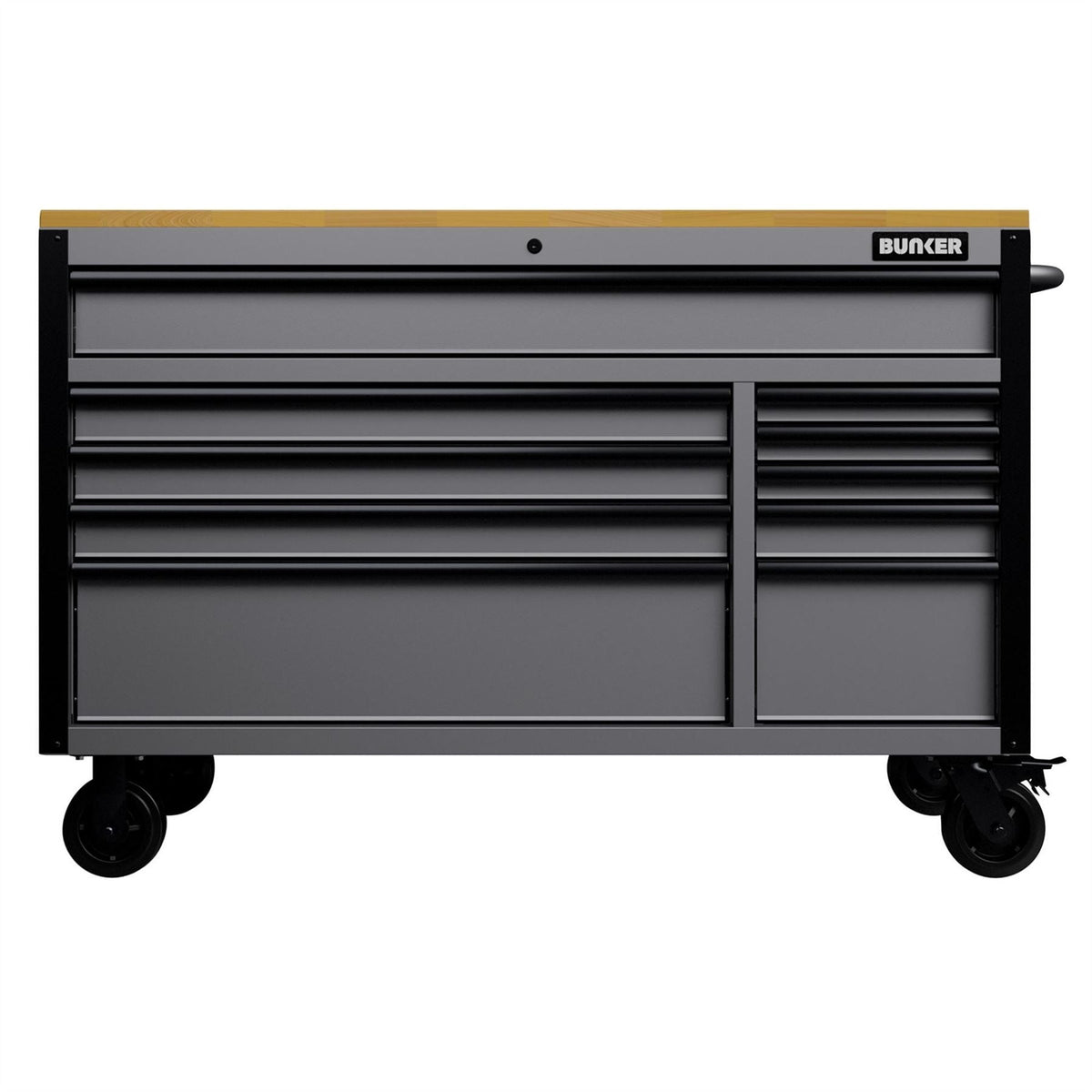 BUNKER 10 Drawer Workbench Roller Tool Cabinet 56" Light Grey 31760  White Rose Tools