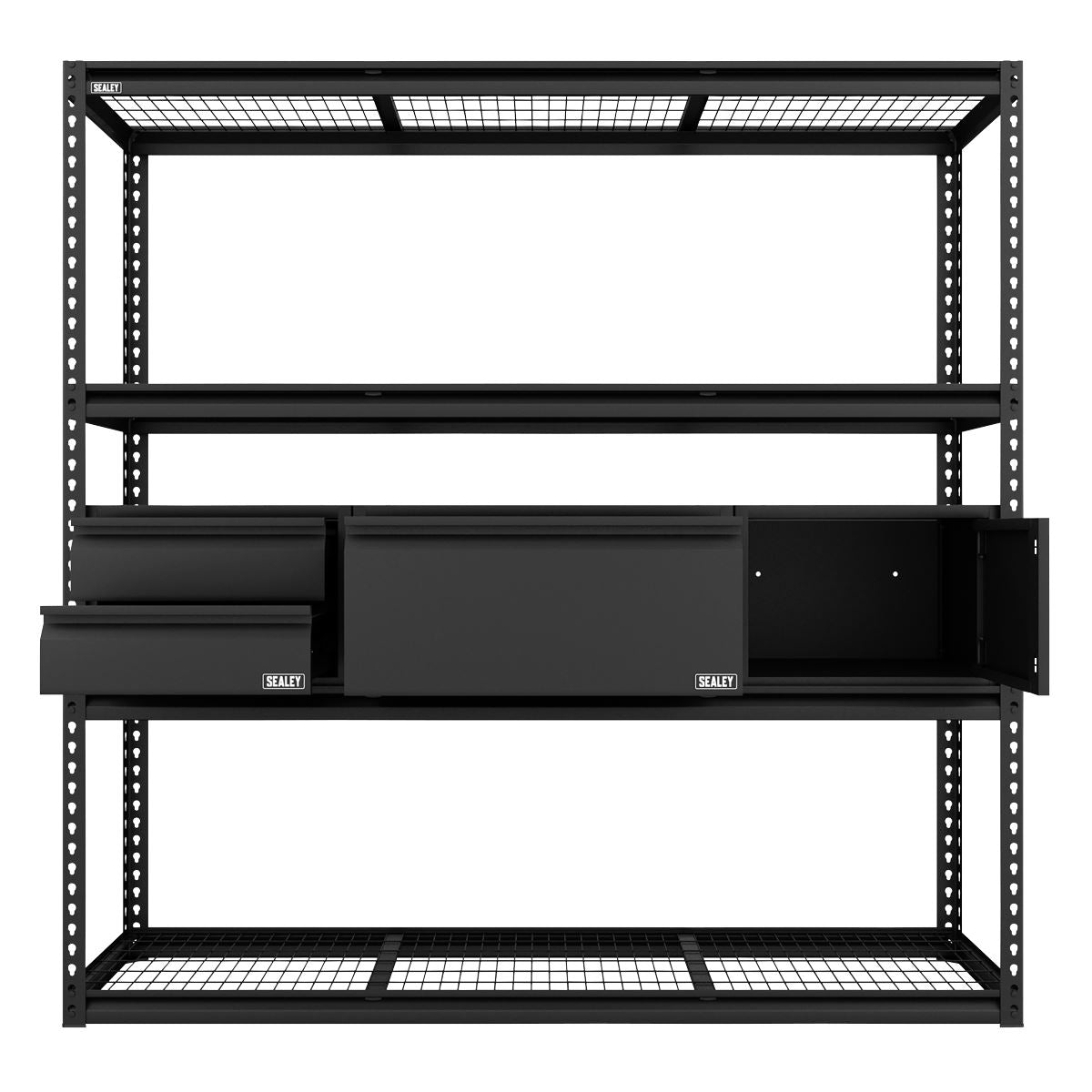 Sealey Heavy-Duty Modular Racking Kit with 3 Storage Units  White Rose Tools