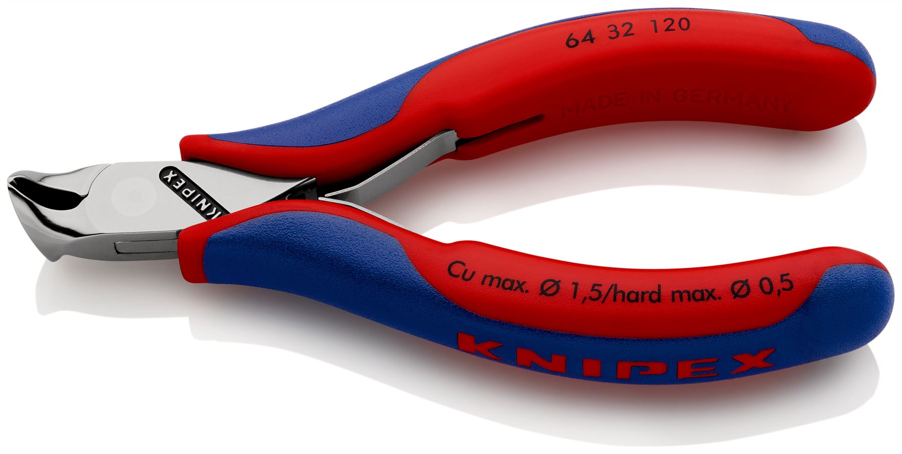 KNIPEX Precision Electronics End Cutting Nipper Pliers 15° Bend 120mm Multi Component Grips 64 32 120